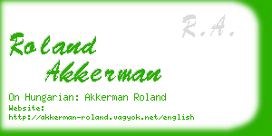 roland akkerman business card